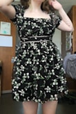 I normally buy smalls or mediums, but based on the reviews I ordered an XS, which fit perfectly. The dress is so adorable! It might be a little short if you have more leg than torso, so be wary of that! - Kassie R.