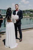 I am usually a size small but being 3 months pregnant I decided to get a medium, the dress was big but it was extremely easy to adjust the fit without professional help. I added a $20 belt from Amazon for extra sparkle. I got so many compliments on this dress! You will not be disappointed!! - Harley C.