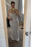 I ordered 2 dresses for my last minute elopement; unfortunately, I did not say yes to this dress. I loved the pattern, but the dress was too extravagant for my simple wedding. - Destiny M.