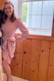 This dress is so classy! It fit perfectly, and is extremely flattering. The material is high quality. I wore it to a spring wedding, and received many compliments. I will definitely find another excuse to wear this dress. - Rachel S.