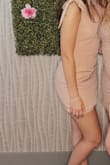 Loved the style of this dress, and that no one else has it! It fit my hips and thighs well even though they are wider. If you have a bigger butt, it definitely bubbles at the stomach a little bit, so keep that in mind! Otherwise LOVED it.

*pictured on left - Cara G.
