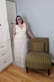 I love this dress and even if I decide to use something else for my wedding, I can always remove the overlay and have it hemmed to a cocktail length. I'm very happy with my purchase. I was told that it makes me look like a princess - Rachel F.