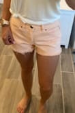 Absolutely loving these peach colored shorts. Runs a tad big but I'm ok with them not being tight. - Michelle M.