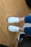I love these! They run a little bigger than say Vans slip ons would. However I ordered my usual size and I think it's perfect because they aren't too small where they cause pain or blisters on my heel. Recommend! - Kiana B.
