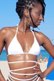 One of my new favorite necklaces! I love that you can adjust it and that it's actually 2 necklaces. The choker however is very small. Almost too small for my small neck. Also, wore to the beach to accent my bathing suit. Not sure how it will hold up from getting wet but so far, the color has been fine! - ERICA P.