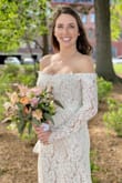 You won't believe it. I had a French lace $3k wedding dress all ready for my wedding but I saw this online and it was perfect and for only $100 I thought "why not let me just see". When I tell you I put it on without alternations with the shoes I also got from Lulus and people were crying about how gorg I looked. They said they thought it was vintage. Someone said how I pulled off elegant and simple should be the new bridal trends. Only change I made was adding tulle waist ribbon from Hobby Lobby. Again, I have a $3k wedding dress in my closet never worn and no regrets. - Caitlin C.