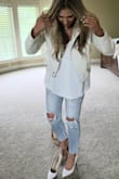 Super cute, not much stretch, love the warm denim light color, goes well with like a sand color. I got a size 25, it fits awesome. I'm 5'6.5 and 134lbs. - Darcy B.