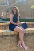 I wore this dress for my college graduation, and it was lovely! It was comfortable enough, and it was super flattering. It fits kind of like a bodycon dress, but it still covers enough. - Rebecca C.