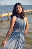 The dusty blue maxi dress was absolutely gorgeous! The material was soft and I was able to feel comfortable in it. The slit on the side made it very cute as well. Definitely would wear this dress again! - Yazmine P.