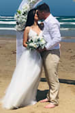 I loved the dress. All my guest loved it and complimented the dress as well. It's a little long  though (I'm 5'4) - Jessica M.