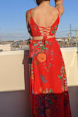 I am waiting for the right outing, but I can't wait for summer and this dress. The ties keep it versatile/adjustable, and the wrap slit feels super sexy. The red is a head turner. - Andie F.