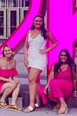 This was a perfect bachelorette dress. I'm consistently in between a Large and XL because of my hips and this fit perfectly. It's stretchy too! I got so many compliments. The straps did occasionally fall down though. - Lydia L.