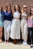 I wore this for my bachelorette party at a winery and got so many compliments! The skirt is well lined and heavy, not at all sheer. It did feel like it was falling down and I had to keep tying it, but I still 100% recommend! - Dana W.