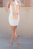 Wanted something classy and simple! It's a little off-white but wasn't a big deal for me. When taking grad pictures, I did have to pull the dress down a lot (it can get bunched up) but that simply could be that I'm petite in some places (waist and bust). There is a second layer underneath the dress which makes it thick, however, just be mindful that the layers can become uneven and the second layer will show! Overall, I love this dress and plan on wearing it to future formal occasions/events! My favorite part of the dress is the open back - LOVE IT! - Cierra R.