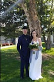 Fit perfectly and everyone loved it and could not believe I got it for under $110!! We had a very small intimate ceremony with just close family and this dress was perfect. Love the lace up back and the detail on the front. - Marah J.