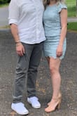 Wore this dress to my graduation & it was perfect! It was a little loose in the mid section/top portion, but I definitely wouldn't have been able to go down a size, so it worked out pretty well!! Extremely comfortable and not one of those dresses that you have to pull down when you walk. Was super comfortable & can't wait to wear it for other things - Alexys D.