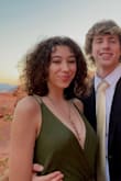 Love this green dress. True to size, great comfort and quality. Dressed it up with some jewelry and I was the most comfortable girl at prom! I did have to remove a stitch in the neckline to get the deep neckline as pictured on the site. - Heather S.