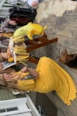 I wore this for my son's first birthday party! I loved the yellow, it just felt like spring and summer. It fit beautifully, a little long on me but I'm short, so I had it altered a couple inches up. But everything else fit perfectly! Easy to breastfeed in too. - Lauren B.