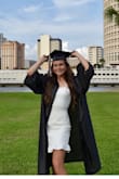 I purchased this dress for my daughter's High School Graduation. It fits perfect and was trendy but not trashy, not too tight or too short. - April S.