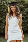 This was the perfect white dress for my college graduation. I ordered two others from big online boutiques but they were just too short. - Bailey M.