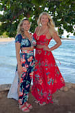 Loved this two piece set. Due to the tie back on the top and tie on the waist of the skirt it has a lot of play room. It was a definite eye catcher and I loved it!! - Jill D.