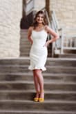 Bought this dress for graduation. I got the XS and the fit was amazing, there's enough stretch in the material to hug you in all the right places. The dress is fully lined with the same material the dress is made with...so no see through opportunities. The fabric is of high quality. This dress has all the makings of being a classic, timeless beauty staple that you can keep in your in your closet for years and it never be outdated. Very pleased with the quality and shipping. Thanks for making my special day perfect with this gorgeous dress! - Tricia M.