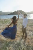 Used for engagement photos - loved the flowiness of this dress! Slit came a little high in the wind but sits well when not too windy - Geena N.