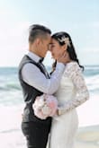 I bought this dress for my wedding photoshoot and I love it! The material is stretchy and I feel very comfortable to wear it. - Vy T.