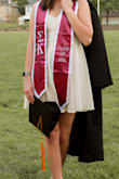 Super cute dress! I wore this for my college graduation. It fit a little loose in the chest, but nothing unbearable. Straps were also a little funky but totally not a big deal if you only plan on wearing the dress a few times. - Kara W.