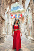 Used this for a red Princess Jasmine look for a Disney world trip. It was perfect. I did have to get it hemmed but it was perfect to wear in the Floridian heat as the leg slits help keep you cool and not overheating. Material doesn't feel cheap or too light either. And still re-wearable for all seasons and occasions. Summer lounging, fall looks, Christmas looks, Valentine's, Chinese New year, etc. - Chinh N.