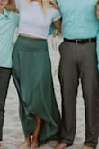 Such a beautiful skirt! I was slightly nervous about the color being what I'd hoped, but it was everything I wanted and more! Paired it with a crop top and it was incredible. Like the reviews said, very prone to wrinkles, but they fall right out with a steamer. 10/10 recommend. - Stefanie B.