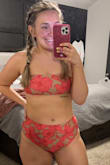 Loved the colors! I'm a 34C and ordered the medium. It fit perfectly and stayed up just fine. Normally tops like this, I feel like I have to be pulling on to stay up often, but this one stayed put! - Mystique R.