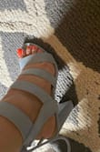 I absolutely love these. I had my eyes on them for a little bit and were out of stock. Finally got my hands on them and they fit perfect. I have small feet and was surprised to how they fit. - Christa
