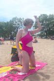 Wore this to the beach yesterday & I loved it so much I had to write a review about it. I've been struggling to find non-teenage looking swimsuits for a couple years now & Lulus has really answered my call! This swimsuit is a bright fuschia in an extremely flattering cut. The material is very tight & form-fitting, but not in a "creating rolls" type of way, more of a it's going to stay in place when you're moving & grooving type of way, including going swimming at & walking to & biking to the beach. I even noted I'd love to have a sports bra of the same strong yet comfy material! My only gripe is that it did show my under-boob sweat & sunscreen, and my friends assured me you couldn't see any butt-sweat (were they being nice? I digress), but a quick rinse in Lake Michigan took care of that. Also, it was a 90-100 degree day so I don't think the swimsuit should be at fault.
One shoulder swimsuits are in, and this one-shoulder one-piece is a show-stopper! I cannot recommend this swimsuit enough. - Mel S.