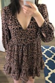 This dress runs very big (I normally size small for Lulus, this dress is xs but still so big on me). Love the breathable and light fabric and how it's very flowy. The neckline is very deep (if you have small chest it might be too deep). - Jinna R.