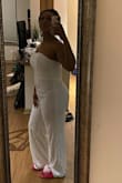 It fits like a glove. Love the shimmer and classy look. I won't be needing any alterations, which is a plus! - Jazmine T.