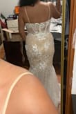 This dress exceeded my expectations. Size 6. Fits like a glove and quality is excellent for the price. My only comment is that the nude underlining is more like a peach-like color. Otherwise this dress is perfect. - Leidy G.