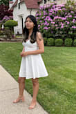 This was my first purchase from Lulus, and I was not disappointed. I loved how elegant the dress made me look. I love the fabric and lace detail. I wore this dress for my virtual graduation. The shoes are also from lulus. - Jennifer L.