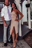 Dress was absolutely perfect for a nighttime June wedding. Color goes great with a tan. It was a little bigger then I like. But still fitted. - Jennifer V.