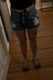 These shorts are super comfy, not stiff and good length. Happy with my purchase! - Andrea L.