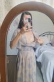 I so wanted this dress to be a keeper. I love the coloring and the pattern, but the sizing/fit is just soooo terrible. I got an xxs and there is SO MUCH extra fabric at the bust. You'd have to have a DD or bigger bust to fill out the xxs. (And let's be honest, if your an xxs your boobs are probably that size also haha). Also, it's almost to the floor on my 5'3" frame. I even contemplated taking it for alterations, but even pinching it tight at the shoulders doesn't get rid of the weird bunch of fabric left at the bust. - Tonia N.