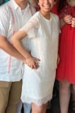 I love this dress. it's comfortable and very classic looking. I felt pretty, which I haven't felt that way in a really long time! worn for a 1 year wedding anniversary party! - Margaret W.