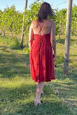 Loved this dress!! Wore it to a wedding and got so many compliments. Rust red color is gorgeous and the fit is very flattering. - Savannah B.