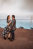 After MONTHS of searching and scheduling changes due to COVID, I saw this dress just 2 days before my engagement photos, and had it quickly shipped to me! The wind was howling and it was absolutely freezing but I was determined to wear this beautiful piece. As soon as I put it on, I knew it was "the one!" It's comfortable and beautiful at the same time. Very easy to dress up or down!  

The dress turned out to be everything I had been searching for and made for beautiful photos!! - Nicole E.
