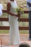 I ordered this dress for my wedding and It was absolutely perfect! The fabric is nice and very good quality. I LOVE the back!! It was super comfortable and I received so many wonderful compliments. I could not be happier! I definitely, highly recommend! - JoAnne B.