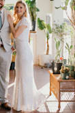 I ordered this dress as a possibility for my intimate wedding ceremony. It wasn't my first choice, but when it arrived and tried it on I was obsessed. The beading is gorgeous and it fit so beautifully. The picture does not do it justice at all. - Alyssa E.
