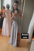 The fit was a little loose in the bust, but the shoulders and waist were perfect! Thick, heavy material, but it looked elegant!! Matched the earth tones of the bridesmaids! - Kristen L.