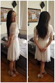 This dress is adorable, and perfect for my elopement photos. The fit is a little large, especially around the bust area, but I did not change the size. - Alice L.