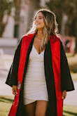 So flattering! I got a size small and I am 5'2 and 130 pounds. - Christina D.