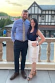 I did not wear the two pieces together. Instead, I wore the skirt to the rehearsal dinner and the top for the ceremony. I did need different sizes. To be comfortable I ordered a Medium (set) and used the Skirt and the Small (set) and wore the top. And because covid -- I had a mask made from the Medium top for the rehearsal/ceremony.
I ordered a set in Small and Medium. For me, the Small top and Medium bottom fit best. - Amanda H.